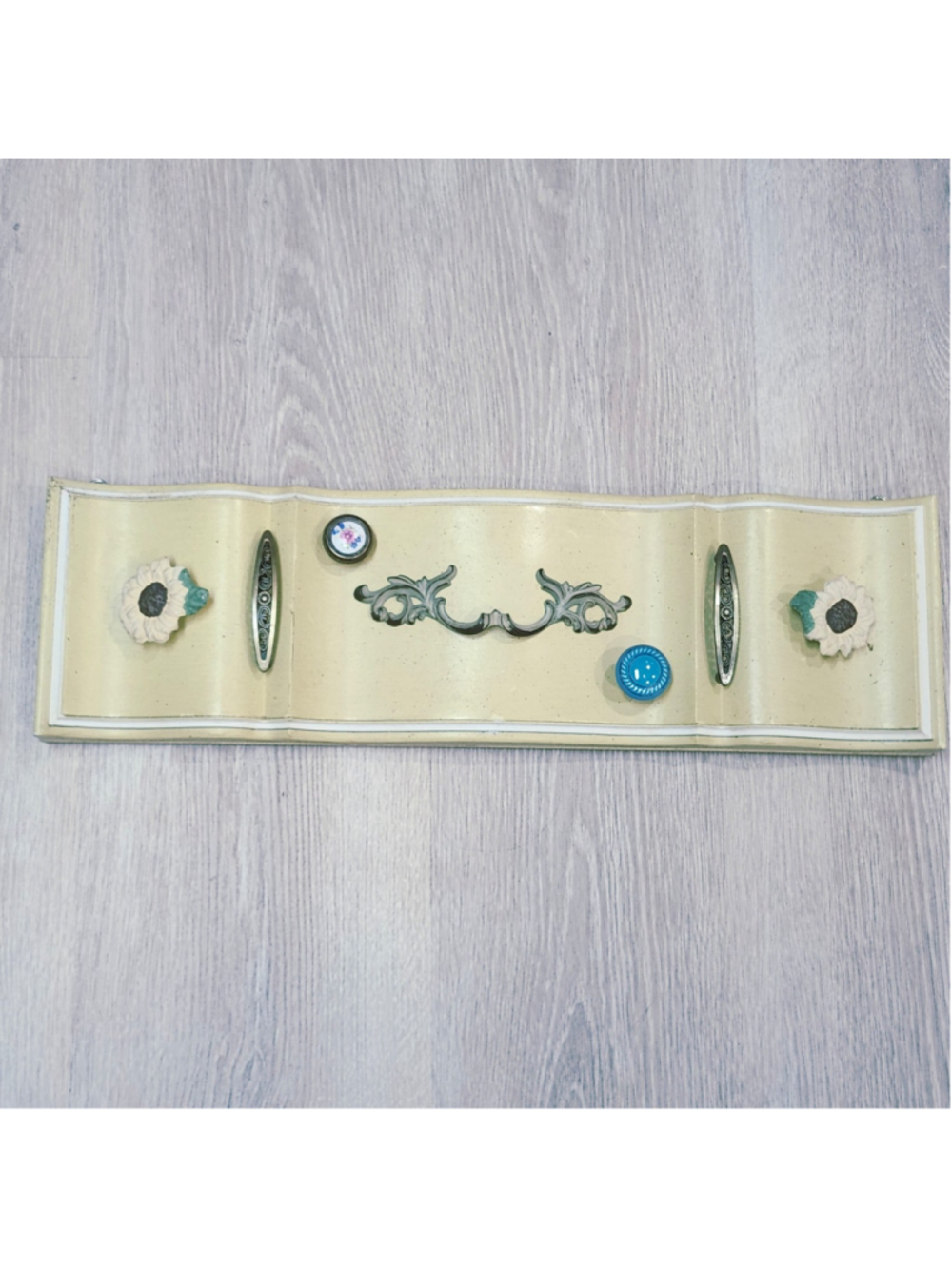 Handmade wall knob hook shelf repurposed drawer front